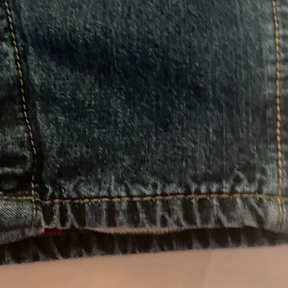 Like NEW 24 month Osh Gish Bgosh denim knit like overalls - Picture 6 of 16